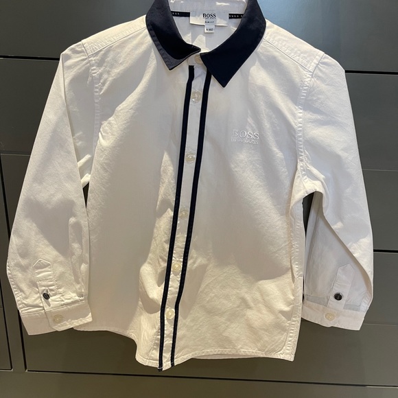 Hugo Boss white shirt toddler boys size 4(102cm) - Picture 2 of 6
